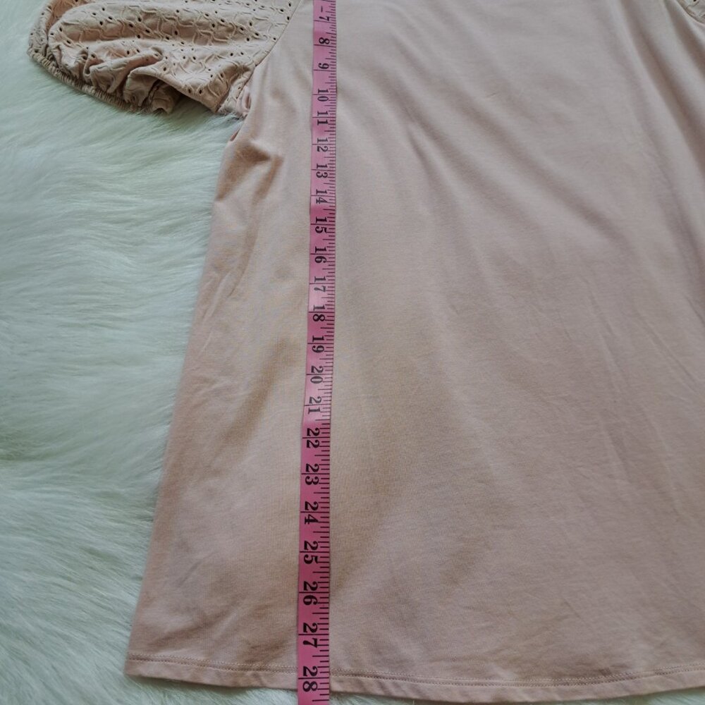 Isabel Maternity NEW Puff Sleeve Tunic Top Blouse Size Large - Picture 9 of 10